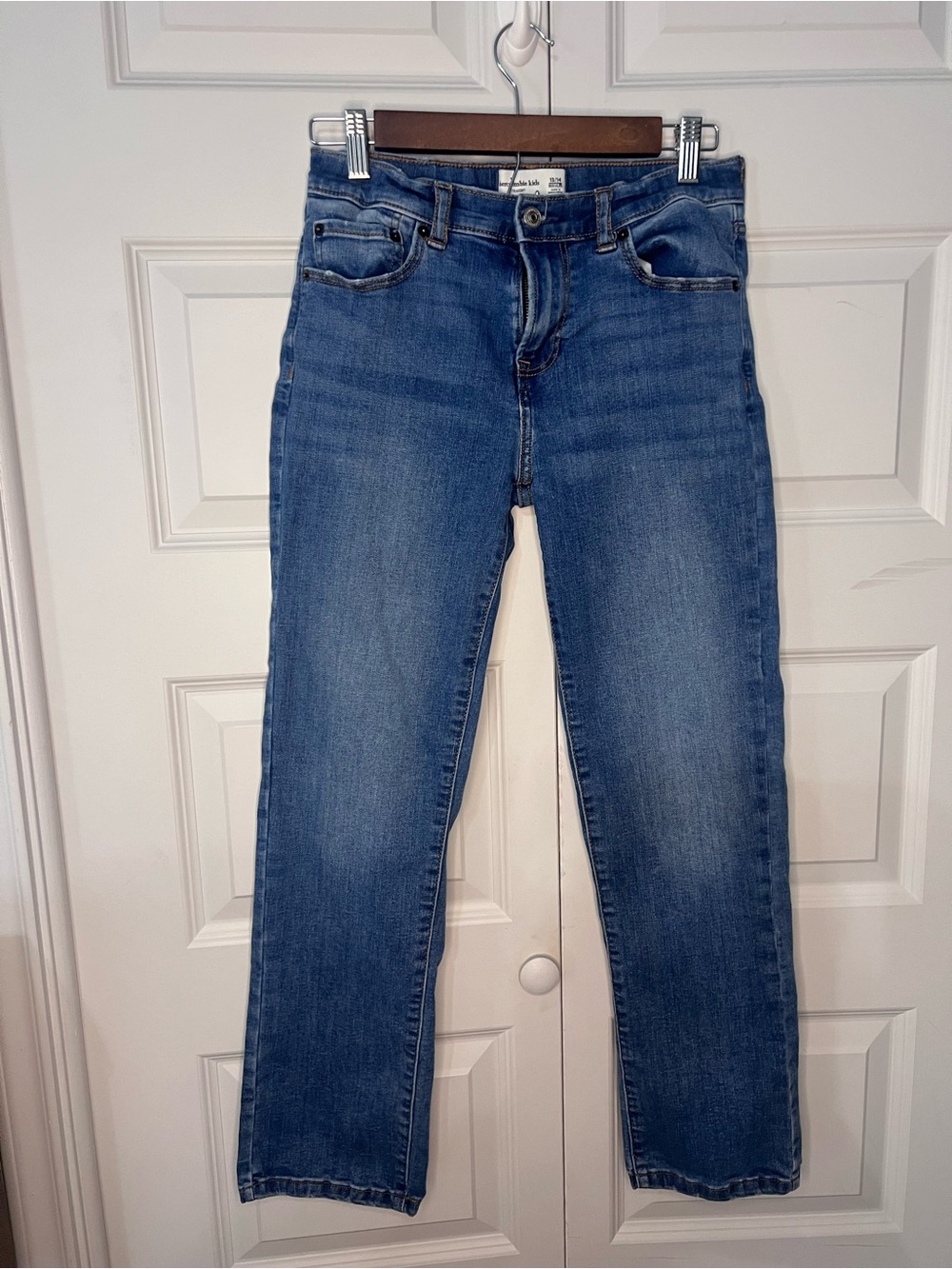 Abercrombie Kids Boys Straight Leg Jeans 13/14 Blue Denim 27” Inseam
